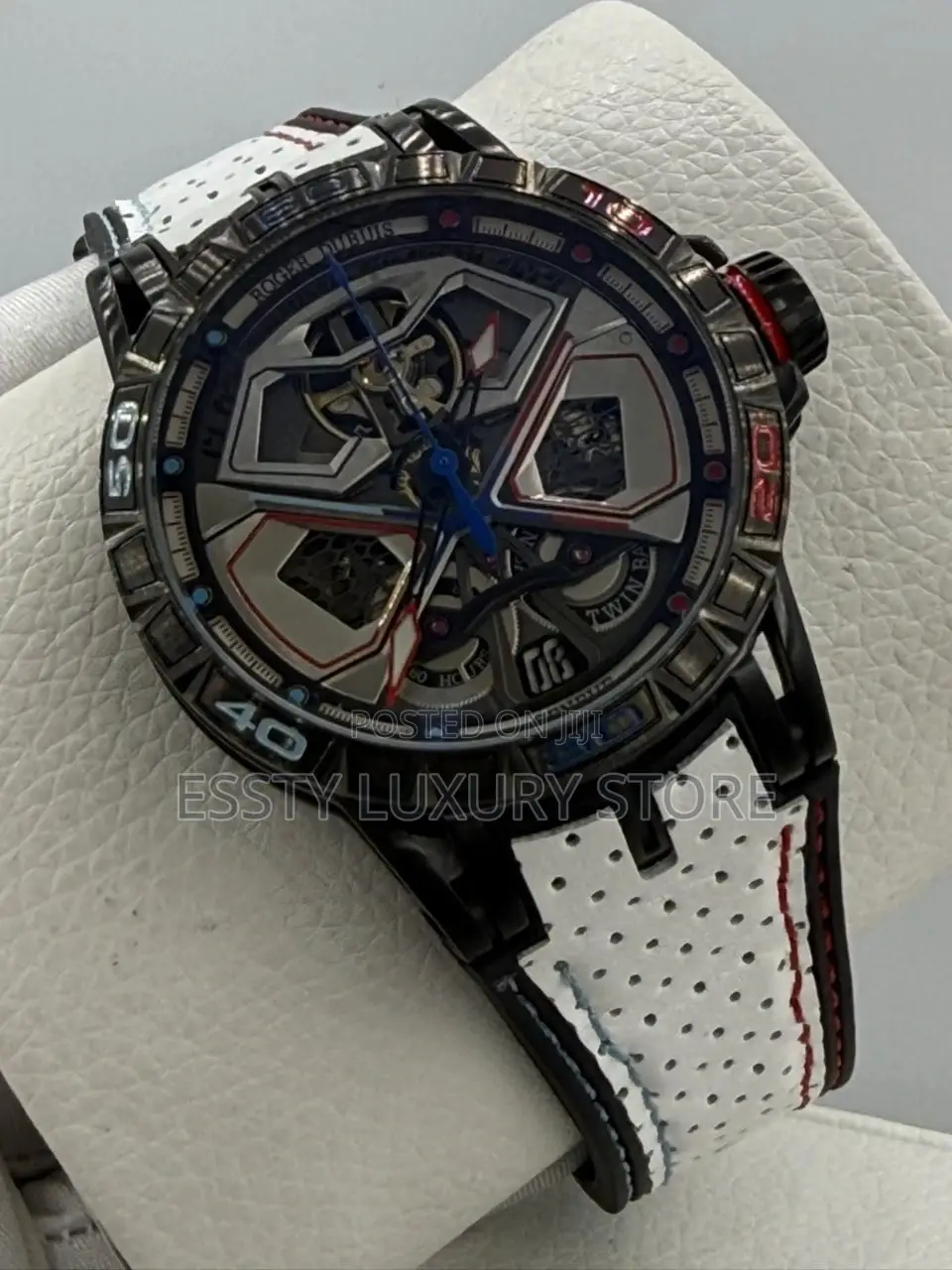 High Quality Luxury Roger Dubuis Genuine Leather Wristwatch