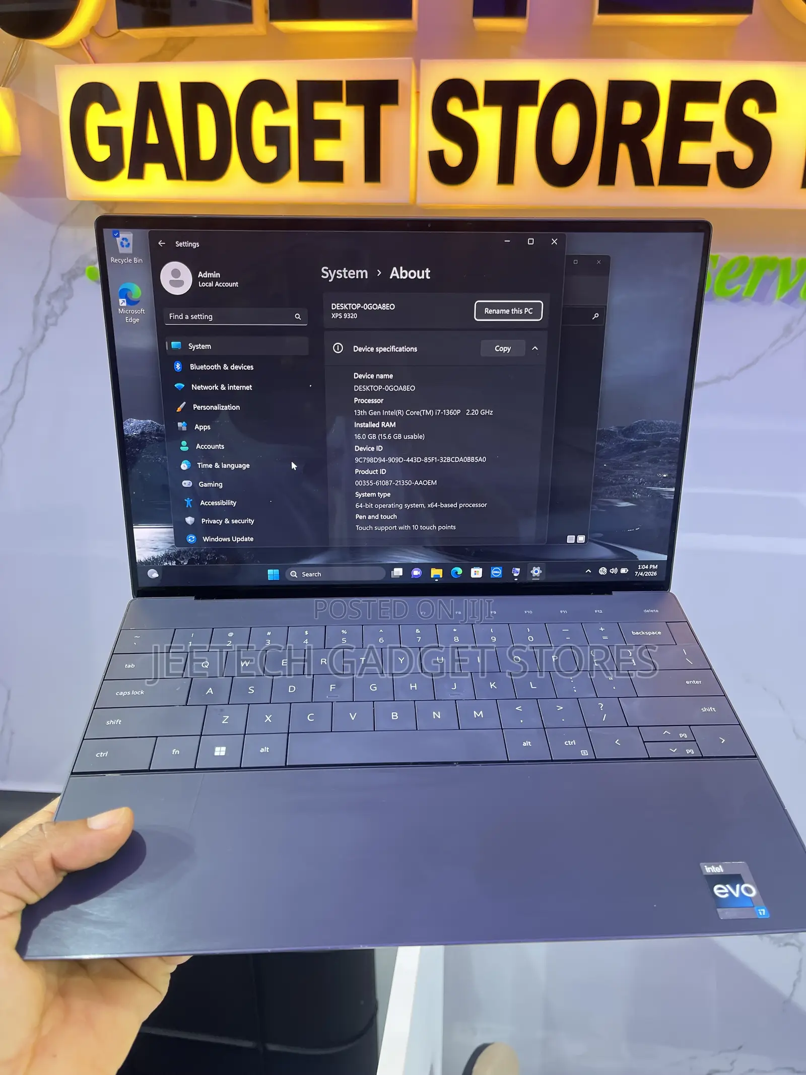 Laptop Dell XPS 13 9320 16GB Intel Core i7 SSD 512GB