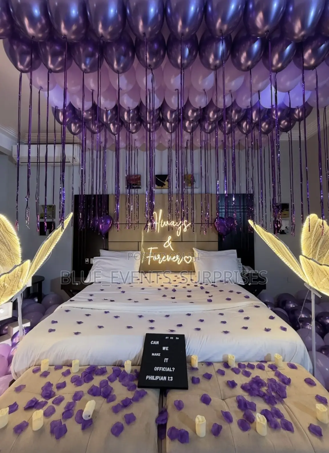 Girlfriend Proposal Balloon Room Decoration /Luxury Room Decor