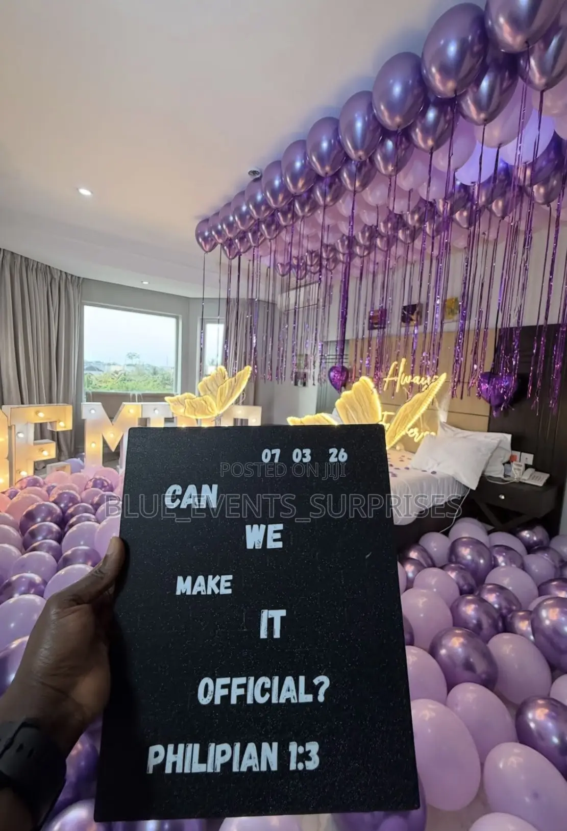 Girlfriend Proposal Balloon Room Decoration /Luxury Room Decor