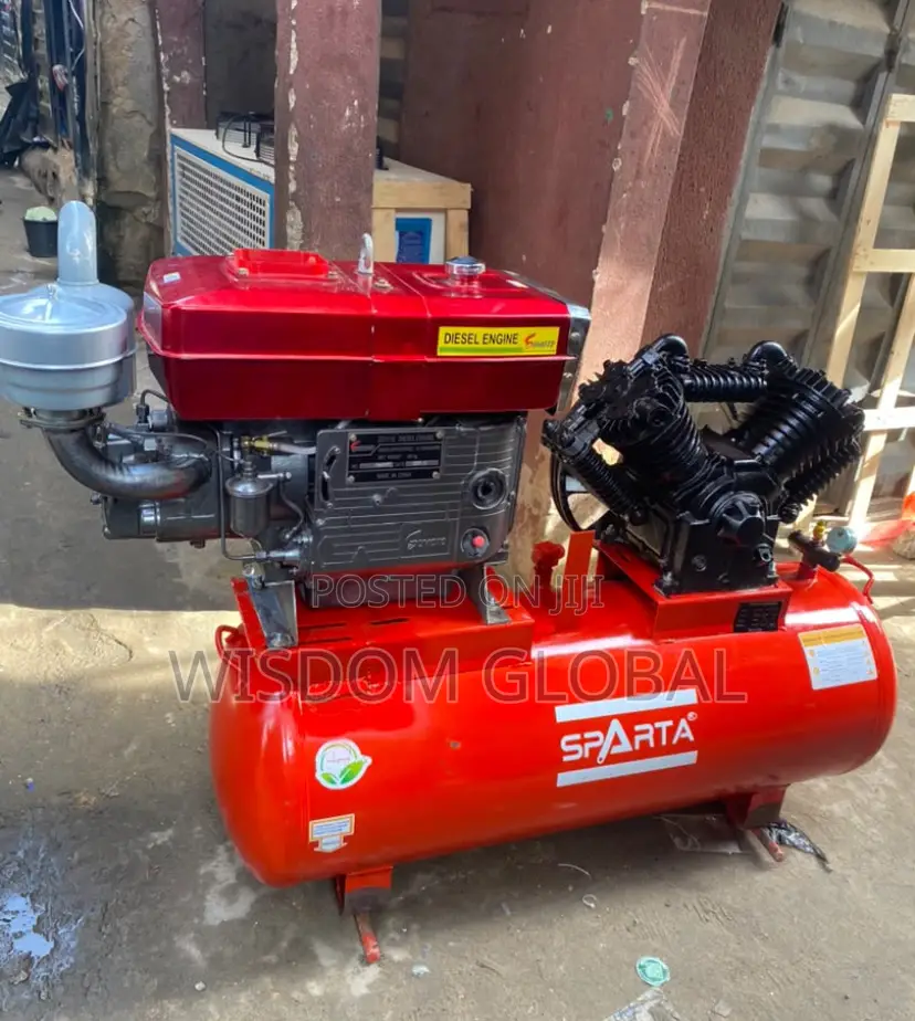 Power Flex Brand Air Compressor With a 500-Liter Tank Capacity.