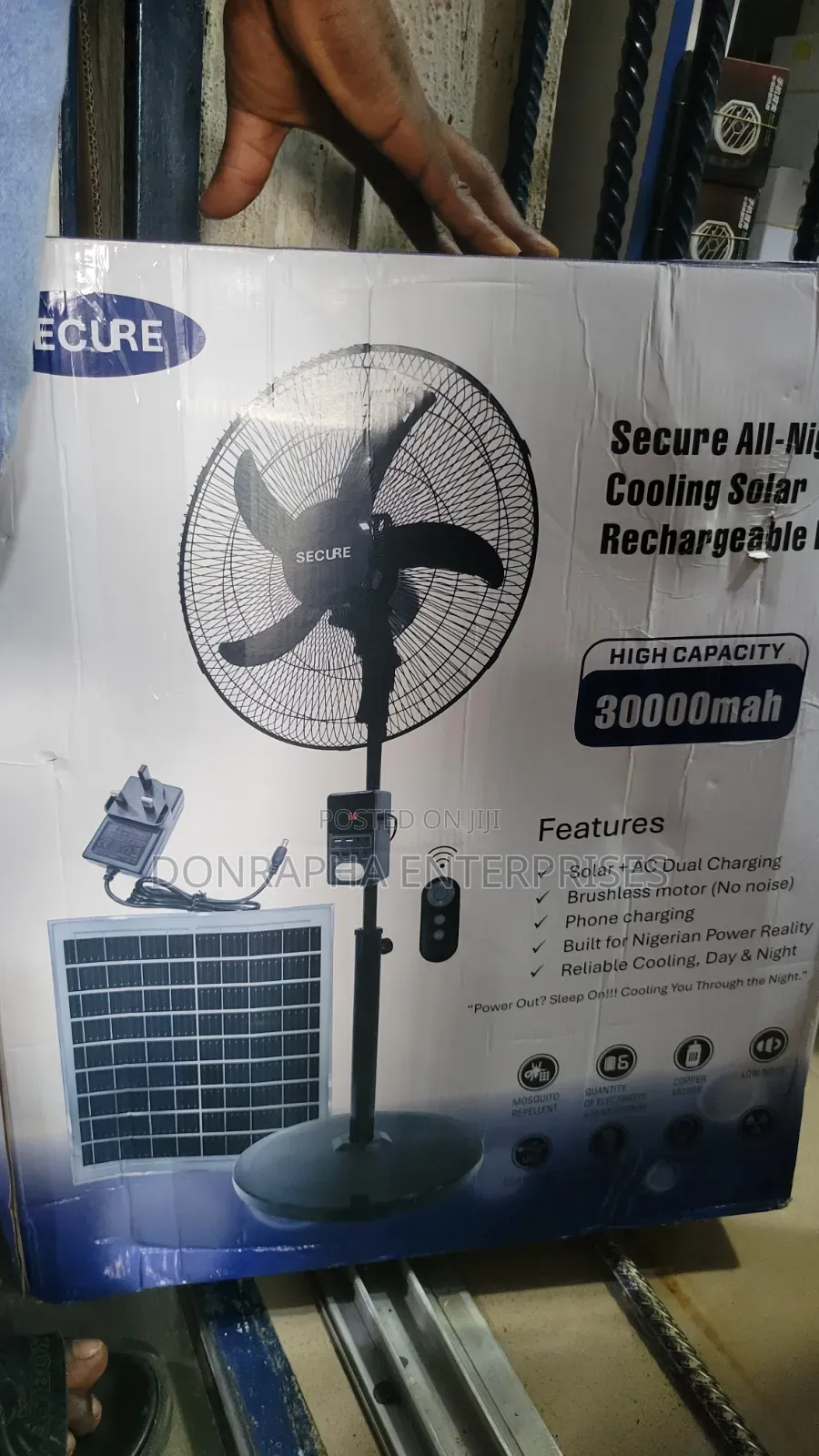 Solar Rechargeable Fan