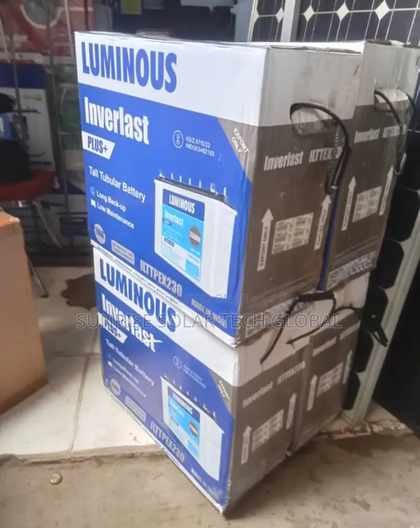 Luminous Tall Tubular Battery 12v