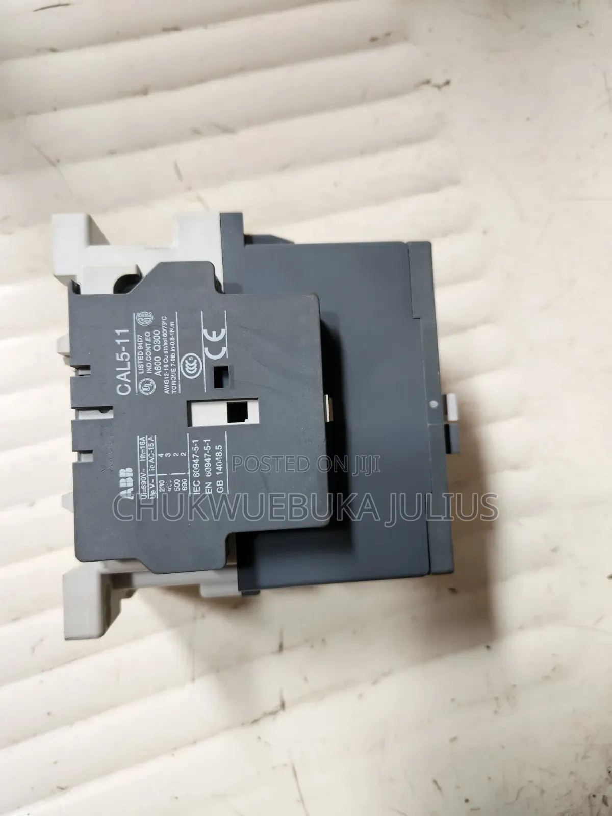 Abb A50-30 3 Pole Contactor 100a With Cal5-11 Auxiliary Contact Block