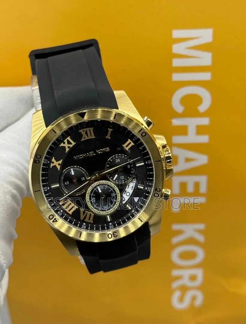 Michael Kors Quality Luxury Men Rubber Wristwatch