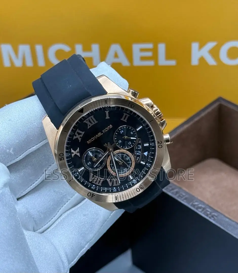 Michael Kors Quality Luxury Men Rubber Wristwatch
