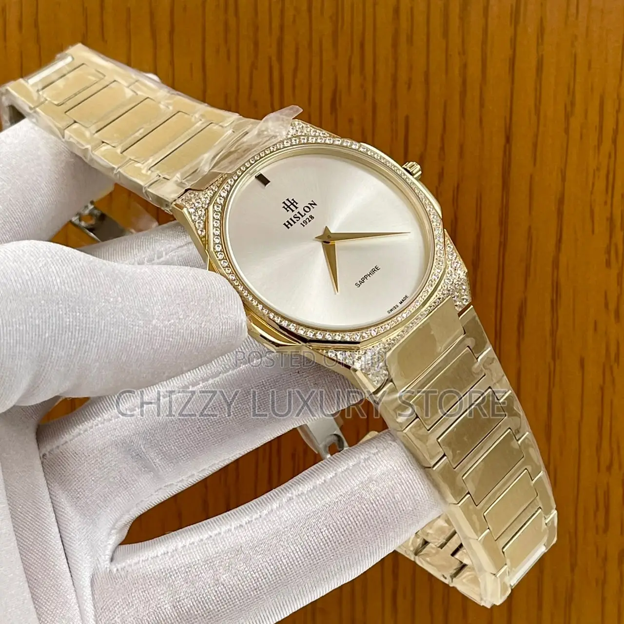Hilson Quality Luxury Men Iced Face Automatic Engine Wristwatch