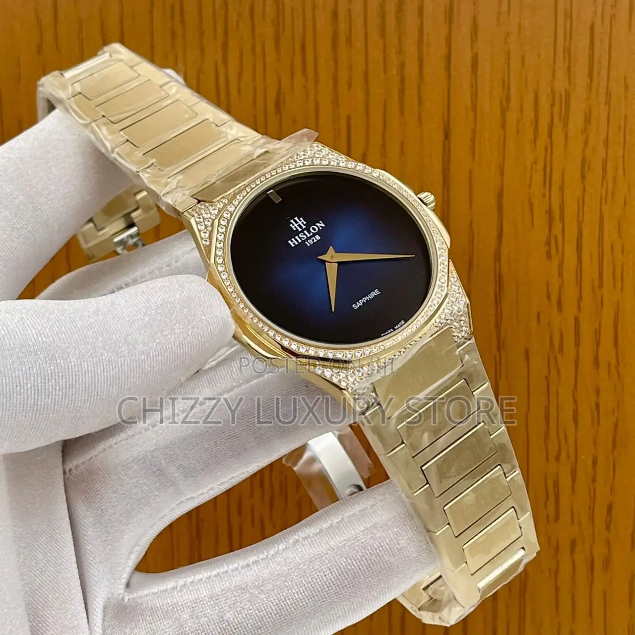 Hilson Quality Luxury Men Iced Face Automatic Engine Wristwatch