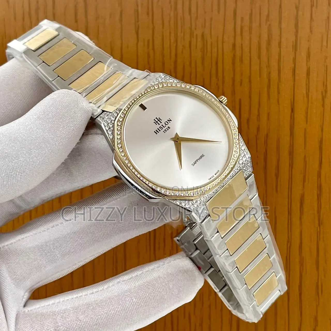 Hilson Quality Luxury Men Iced Face Automatic Engine Wristwatch