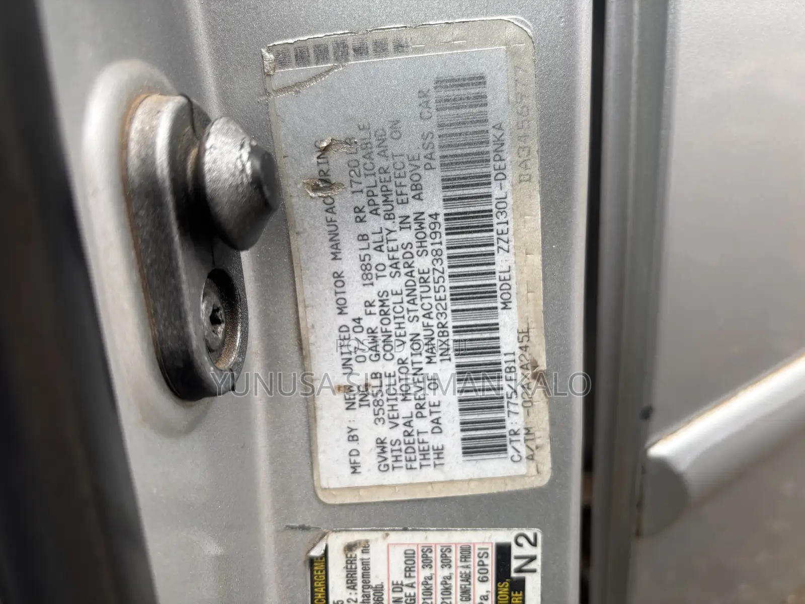 Toyota Corolla 2004 Silver