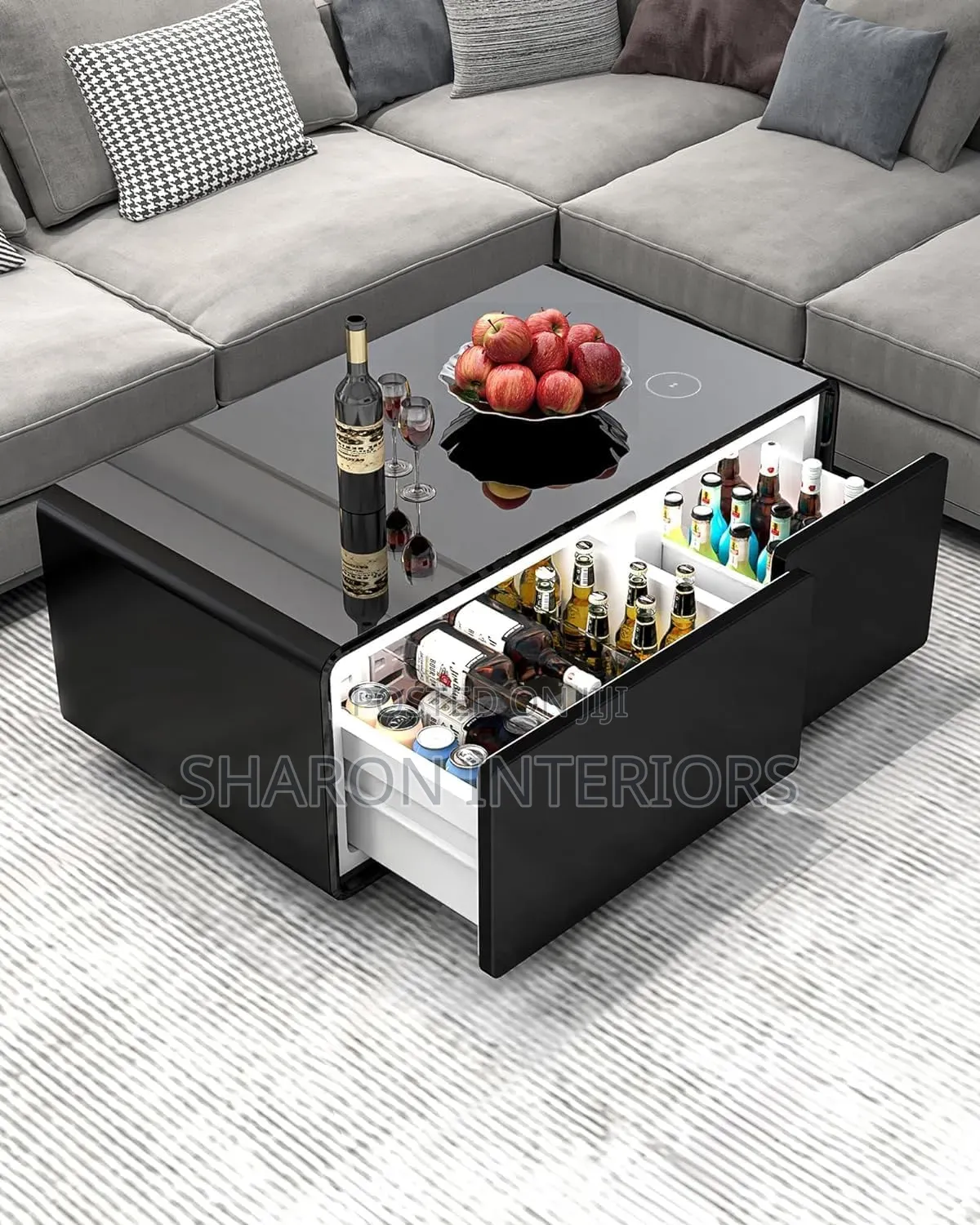 Smart Coffee Table With Refrigerator.