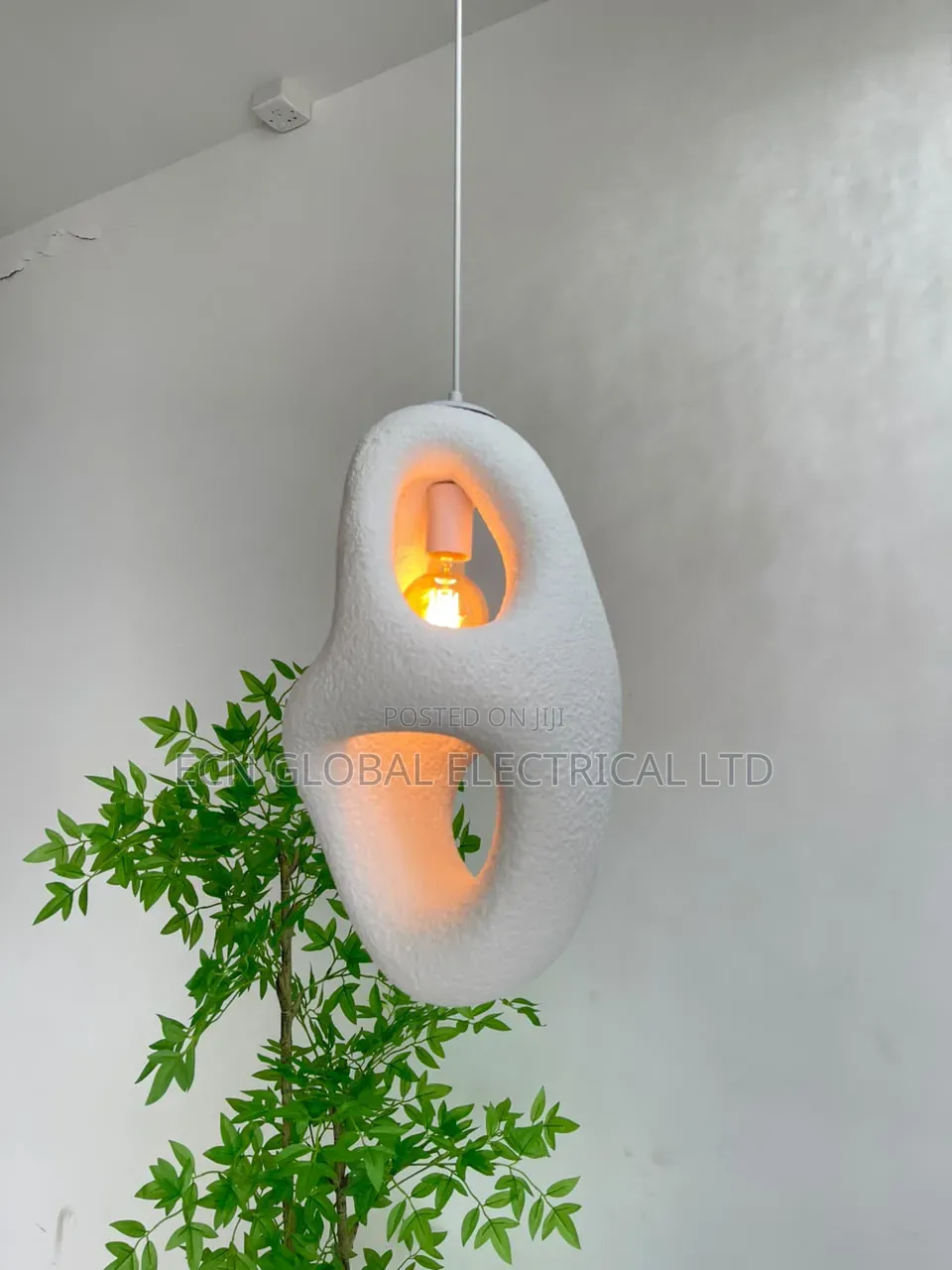 Wabi Sabi Nest Pendant Light – Modern Cave Shape Hanging Lamp