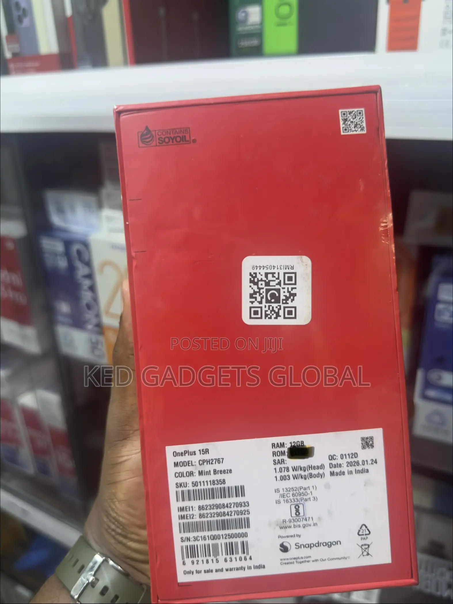 New OnePlus 15R 256 GB Black