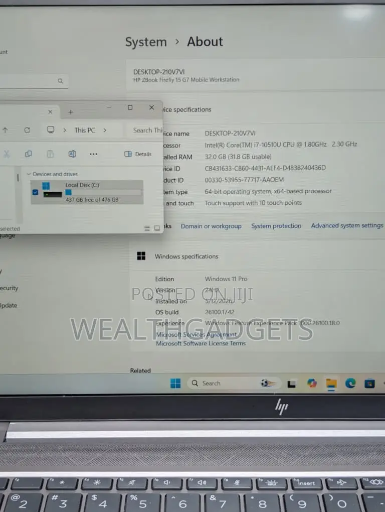 Laptop HP ZBook Firefly 15 G7 16GB Intel Core i7 SSD 512GB