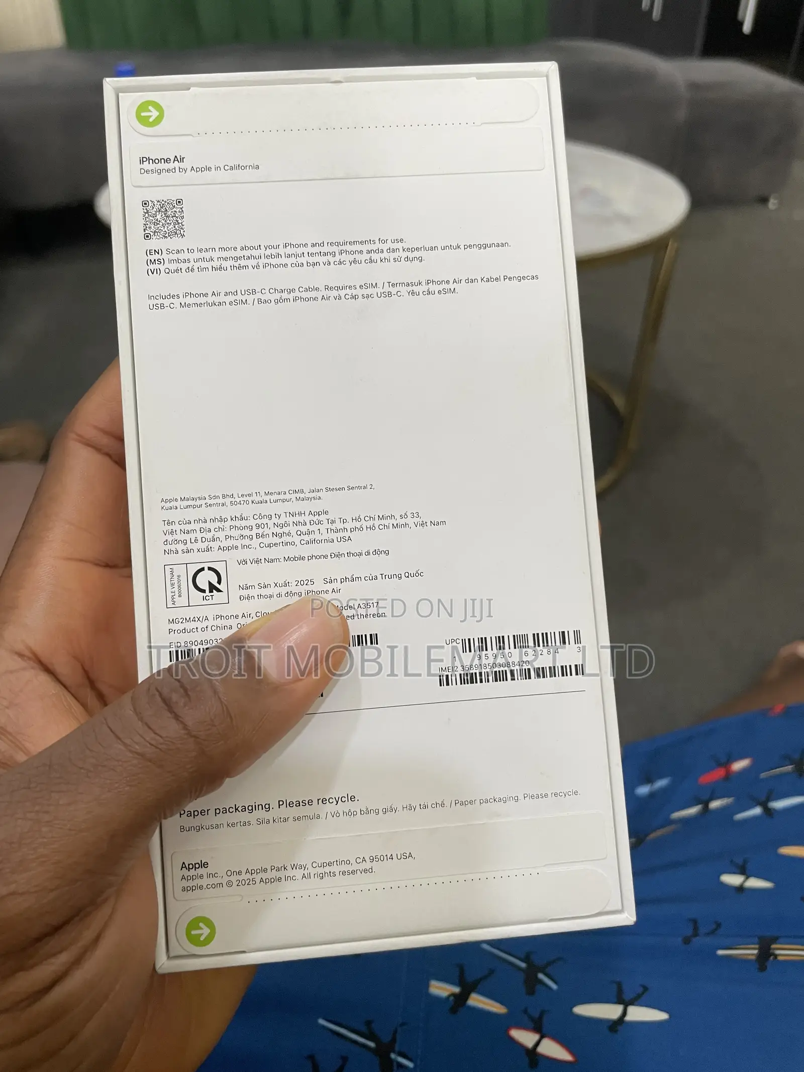 New Apple iPhone Air 256 GB White