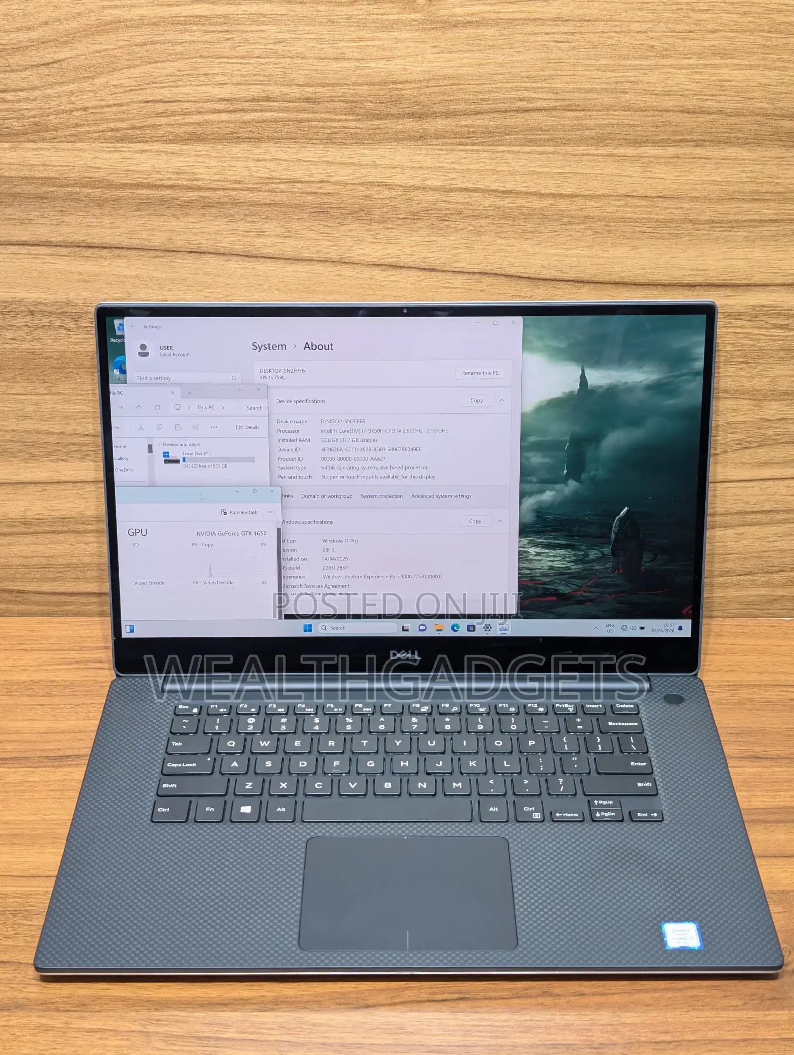 Laptop Dell XPS 15 7590 32GB Intel Core i7 SSD 1T