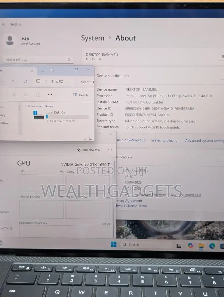 Laptop Dell XPS 15 9500 32GB Intel Core i7 SSD 1T