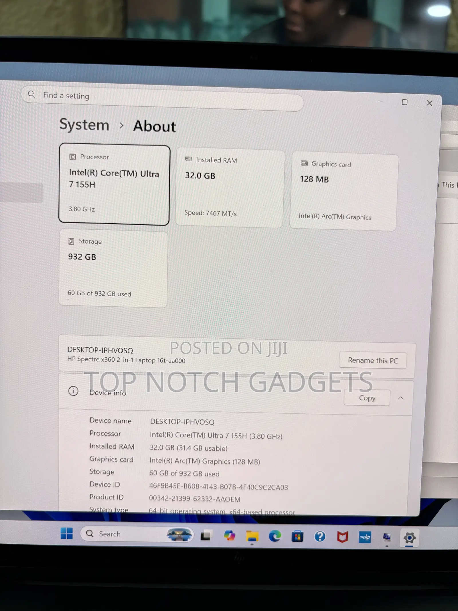 New Laptop HP Spectre X360 15t 32GB Intel Core Ultra 7 SSD 1T