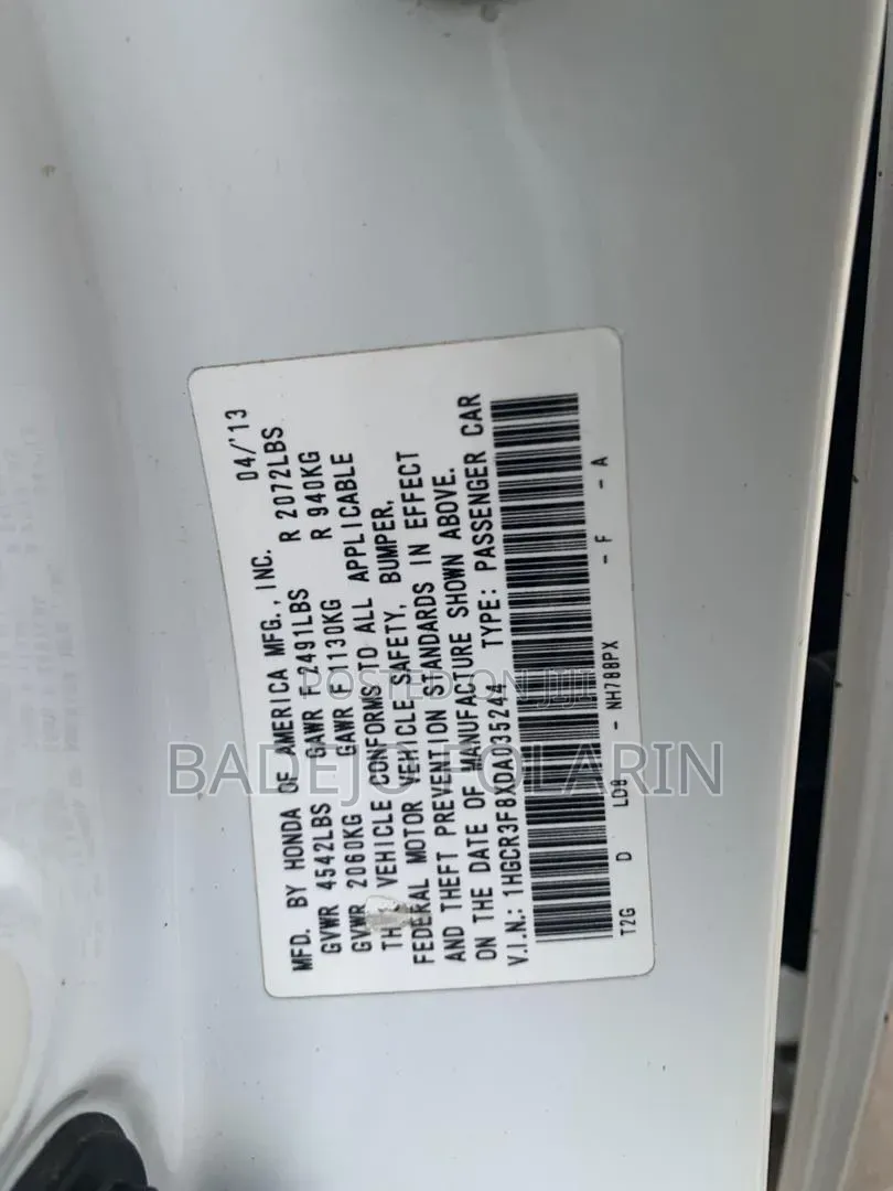 Honda Accord 2014 White