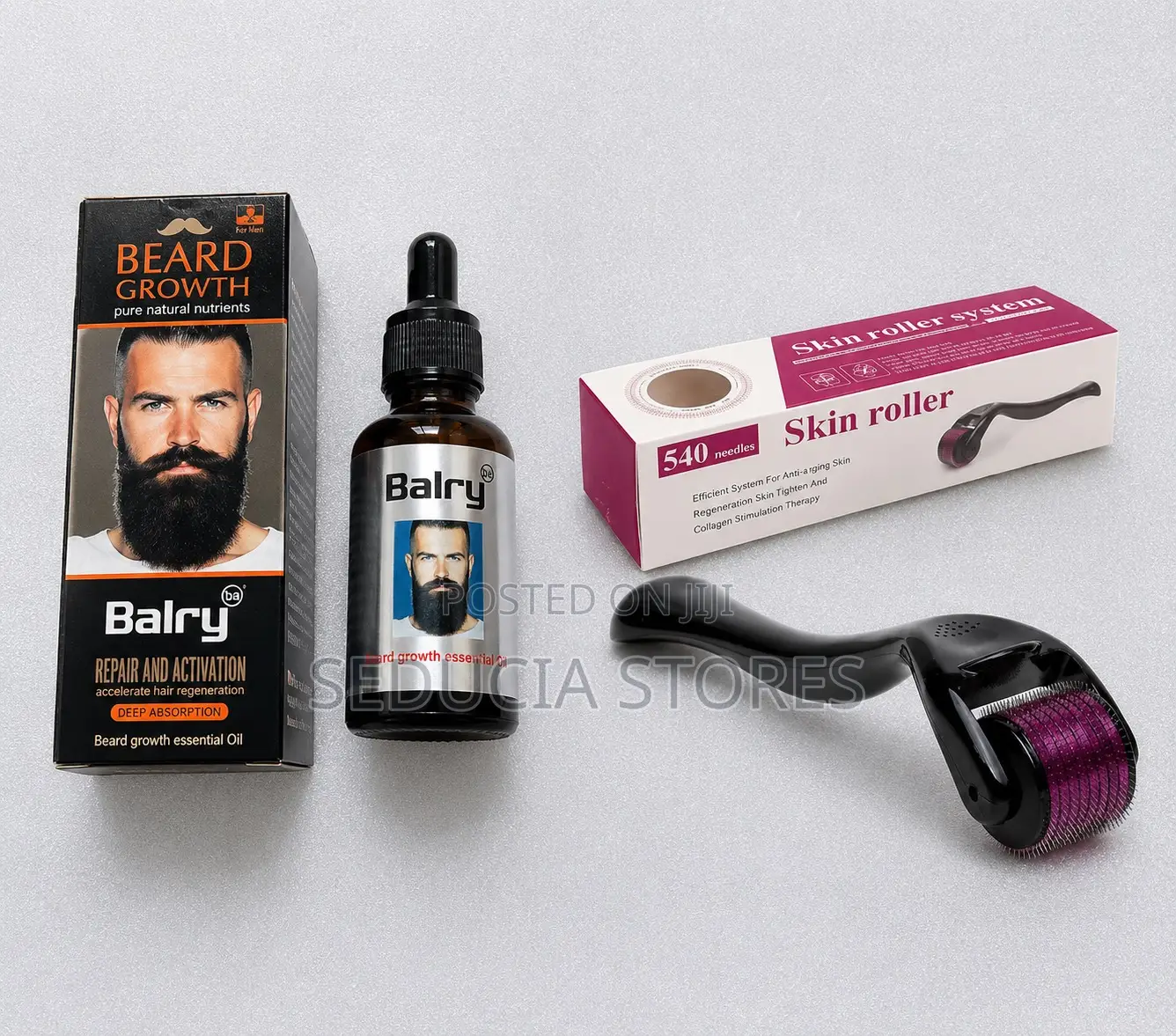 Beard/Hair Growth Combo - Derma Roller and Oil