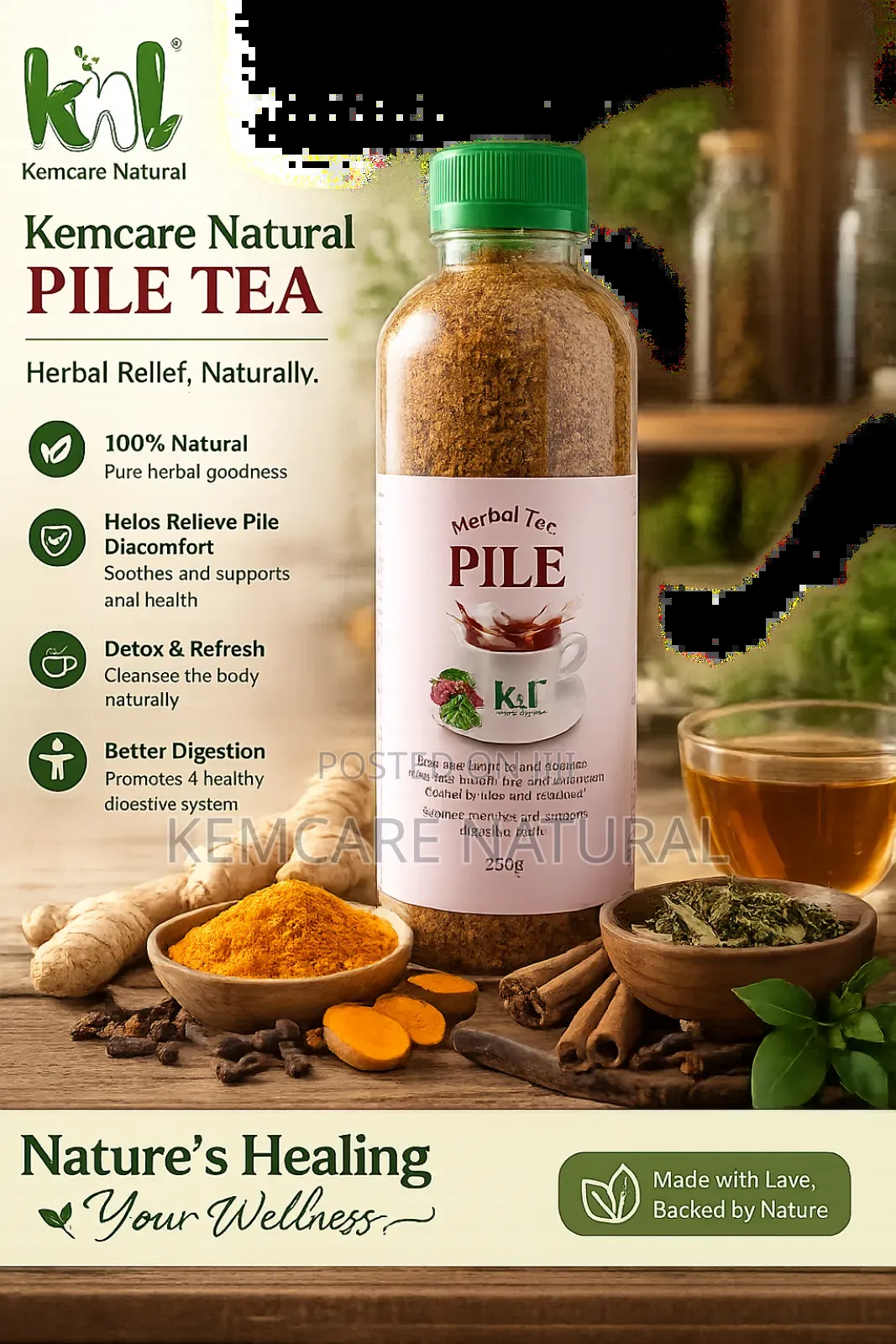 Kemcare Natural Pile Remedy Tea 250gram