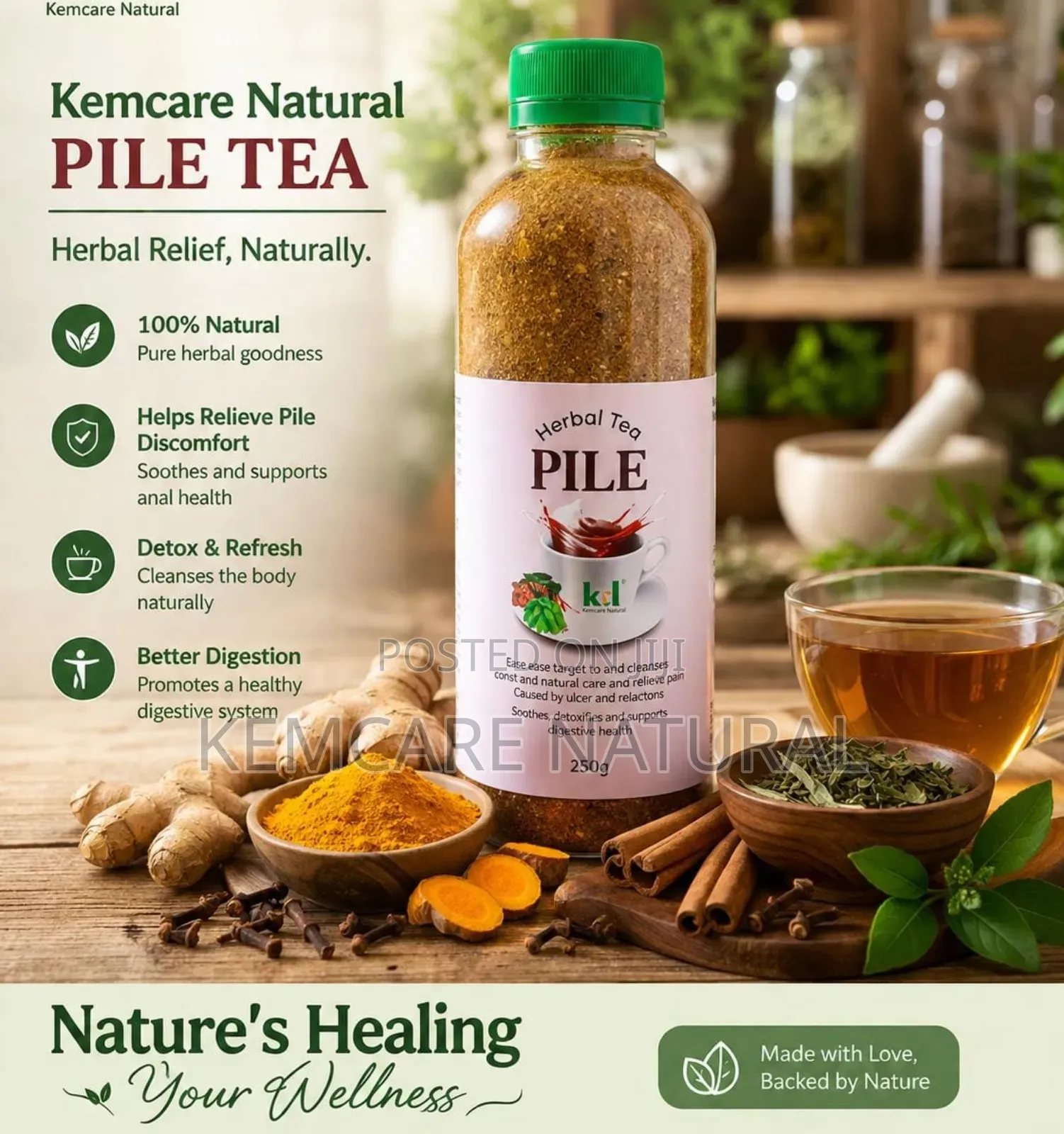 Kemcare Natural Pile Remedy Tea 250gram
