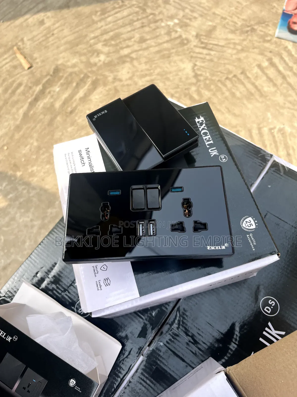 Quality Shiny Black Switch and Socket Available
