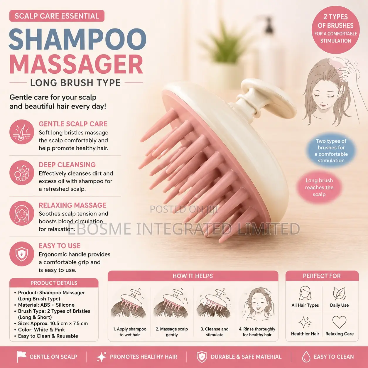 Shampo Hair Brush and Massager