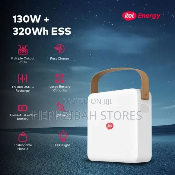 Itel 130w Portable Power Station 320wh Smart Backup Power Solution