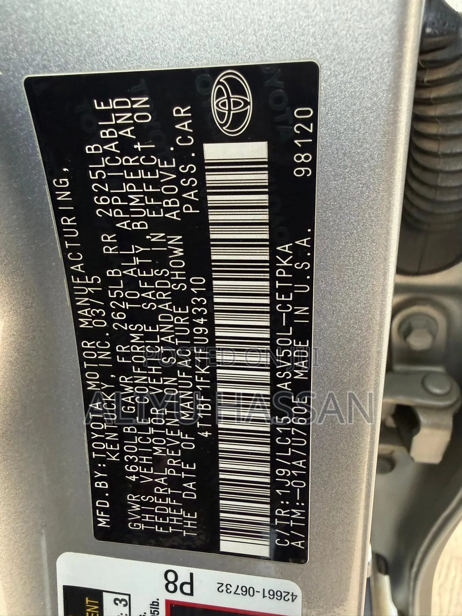 Toyota Camry 2015 Silver