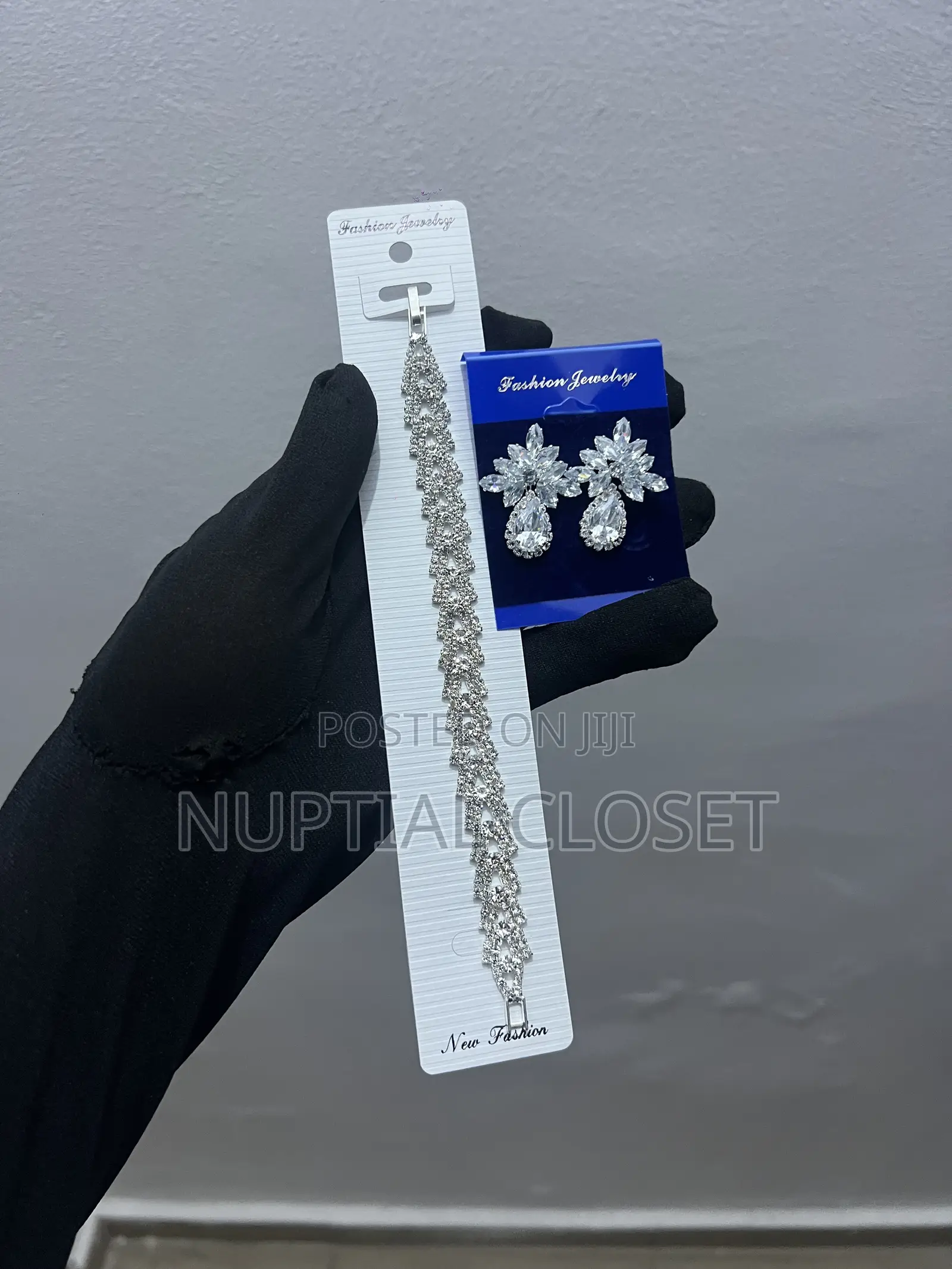 Bridal Earrings and Bracelet Combo