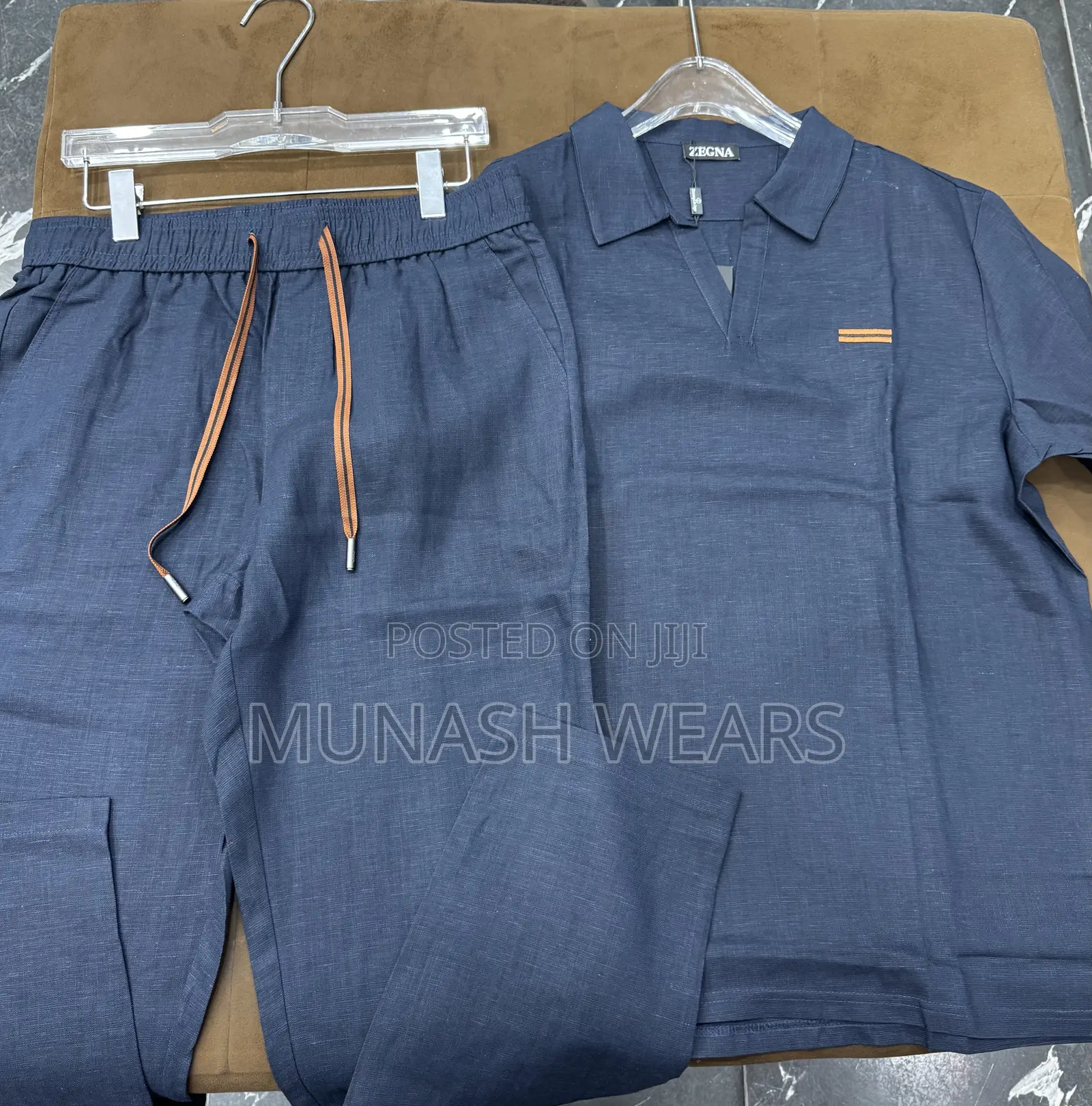Zegna Linen Blue Design