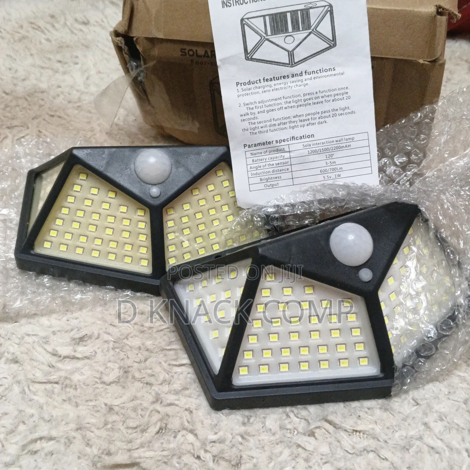 100 Leds Solar Outdoor Lights With Motion Sensor