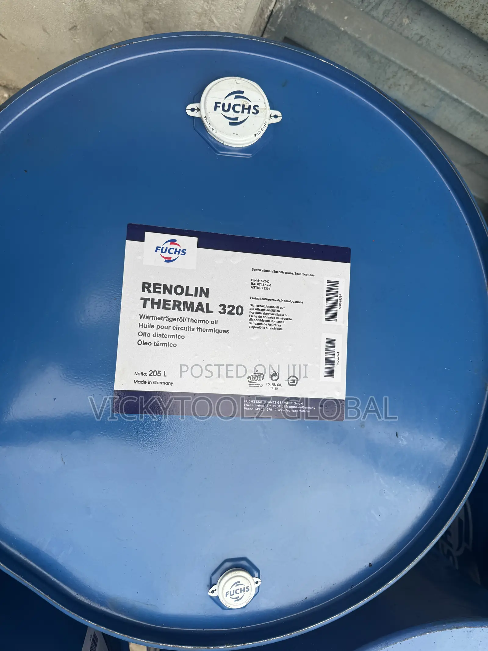 Fuchs Renolin Therm 320 Heat Transfer Fluid 205l//Drum