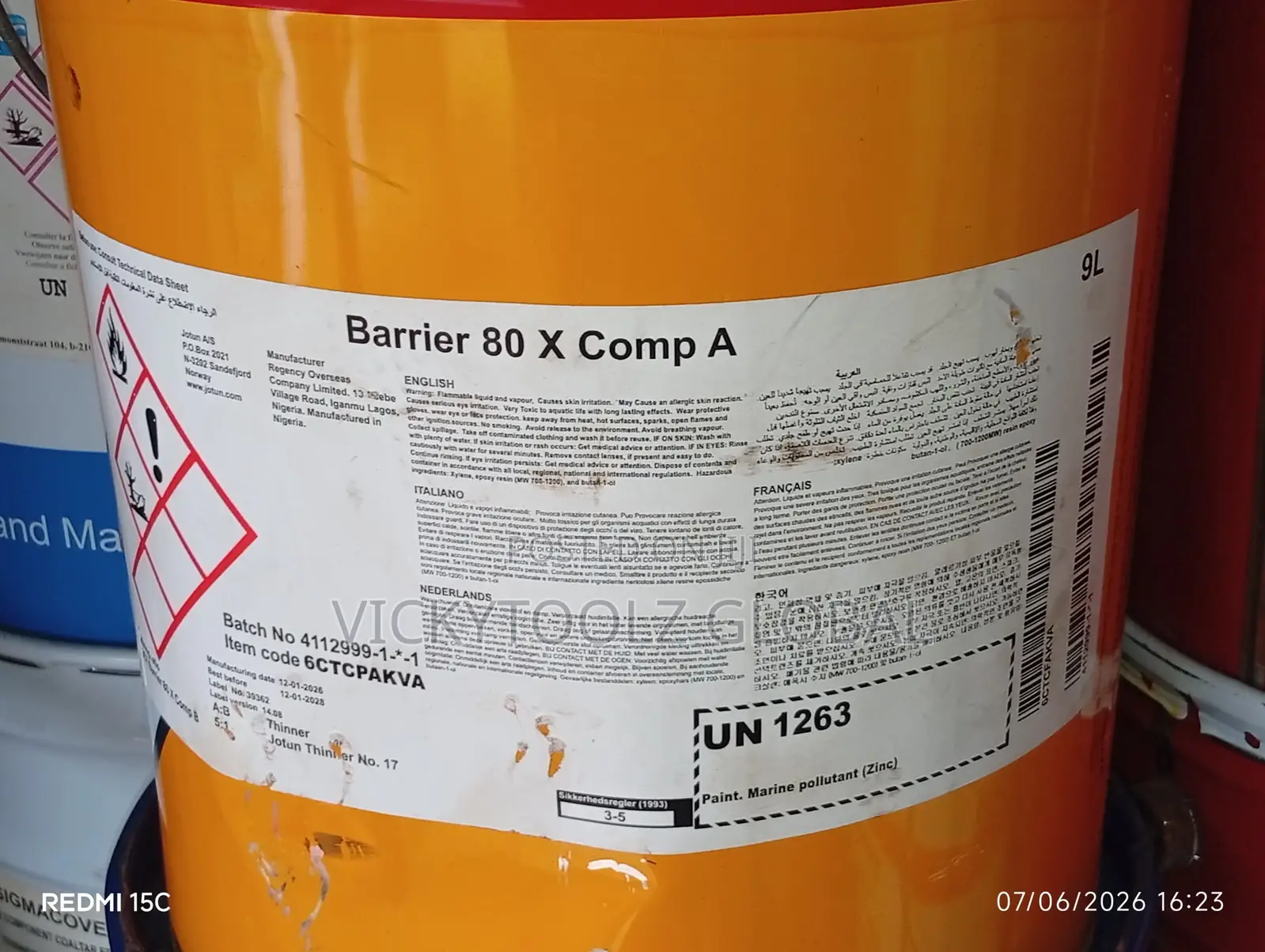 Jotun Barrier 80 X Comp A+B 20l