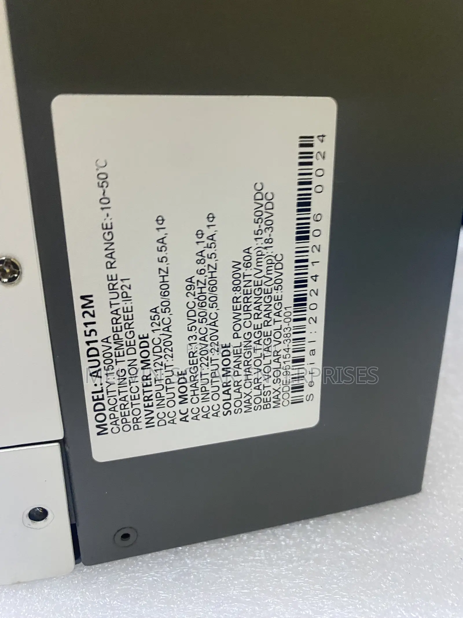 1.5kva 12v and One Hybrid Solar Pure Sine Wave Inverter Available Now