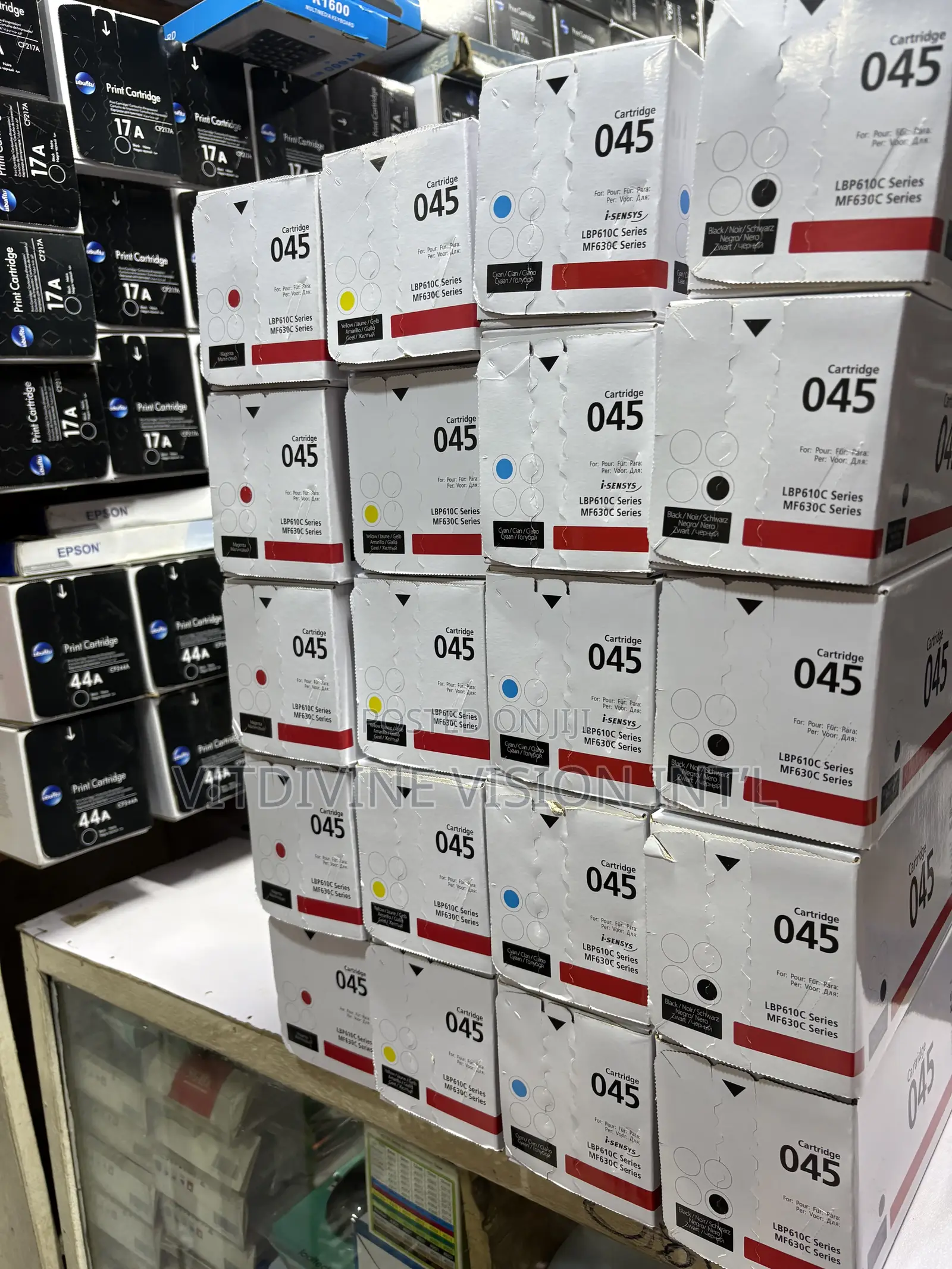 Canon 045 /Hp 201a/125a Toner Cartridges Black ,Cyan,Yellow,Magenta.