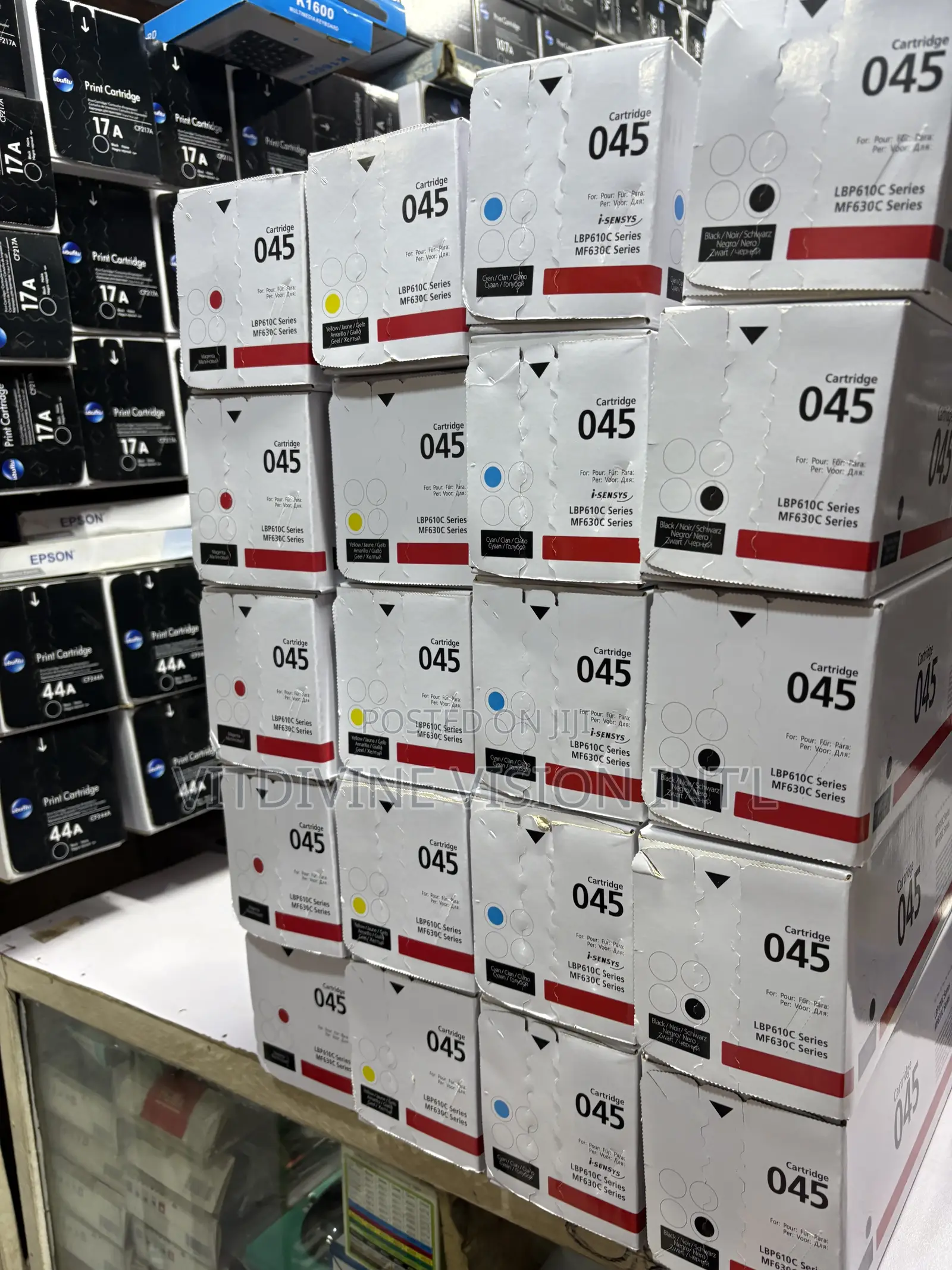 Canon 045 /Hp 201a/125a Toner Cartridges Black ,Cyan,Yellow,Magenta.