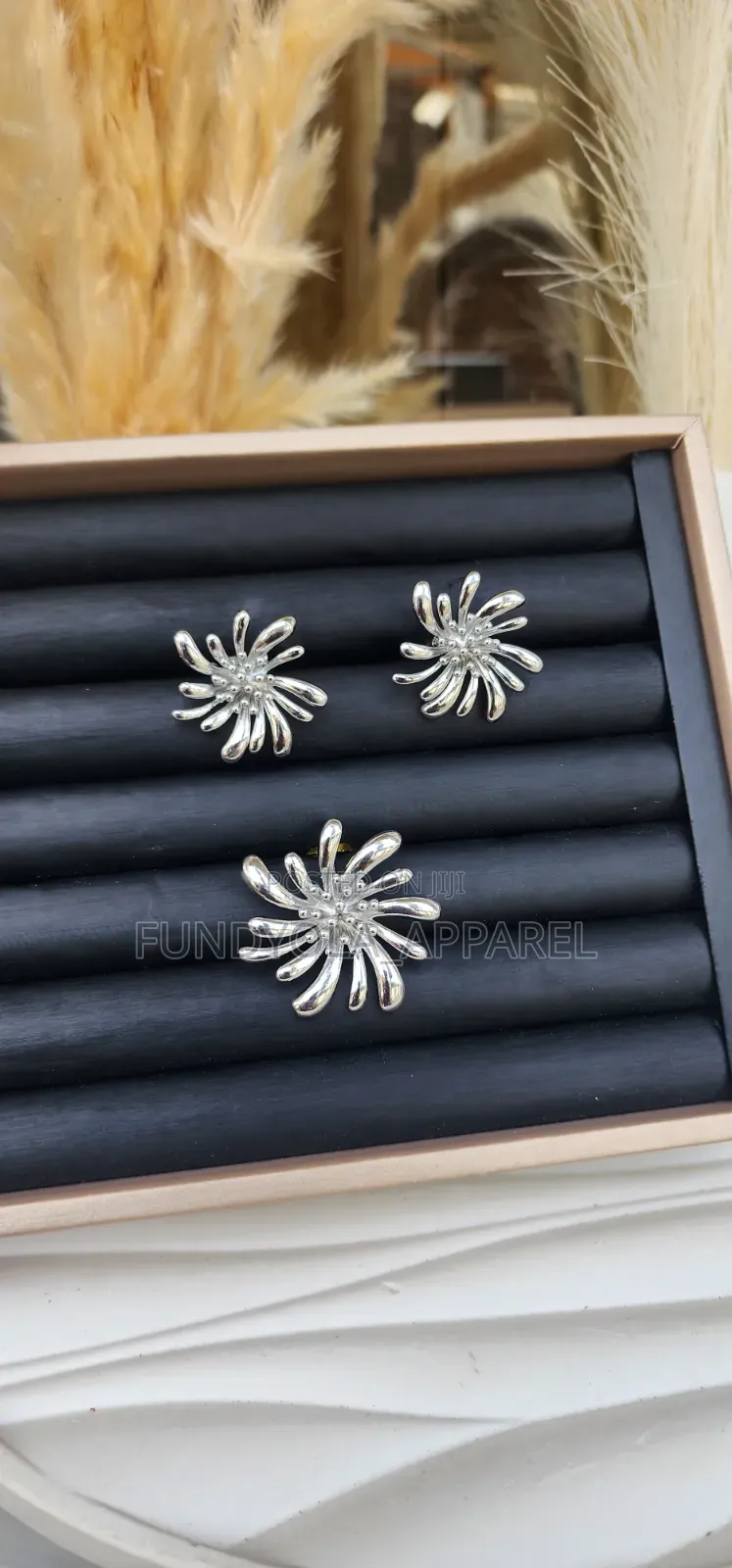 Silver Plated Swavy Earring and Pendant
