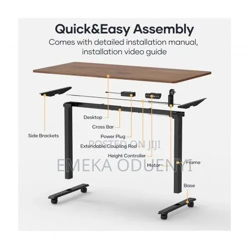New Modern Electric Adjustable Standing Desk( Brown Top