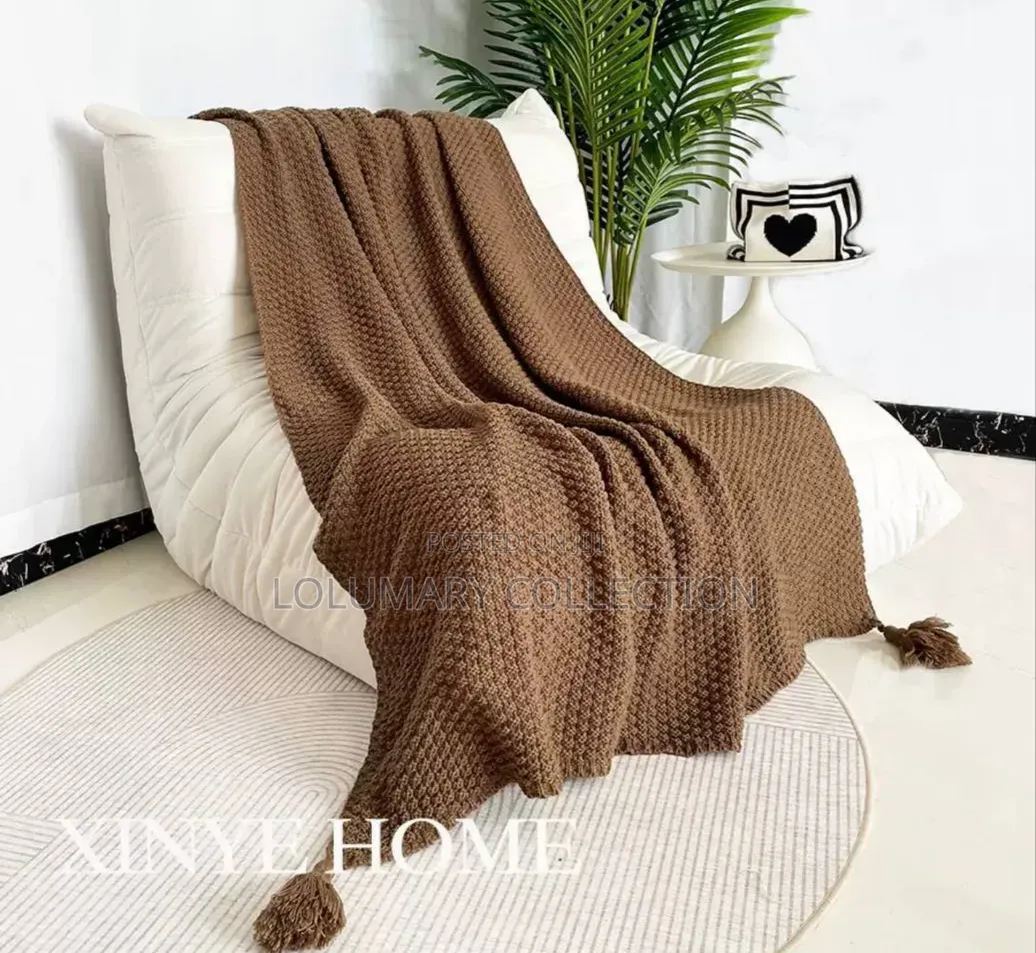 Knot Throw Blanket 130x170cm Soft Cozy Knitted Sofa Bed Blanket