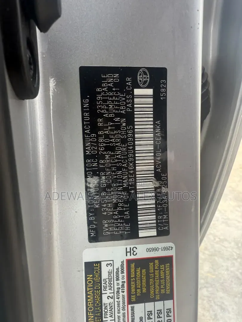 Toyota Camry 2009 Silver