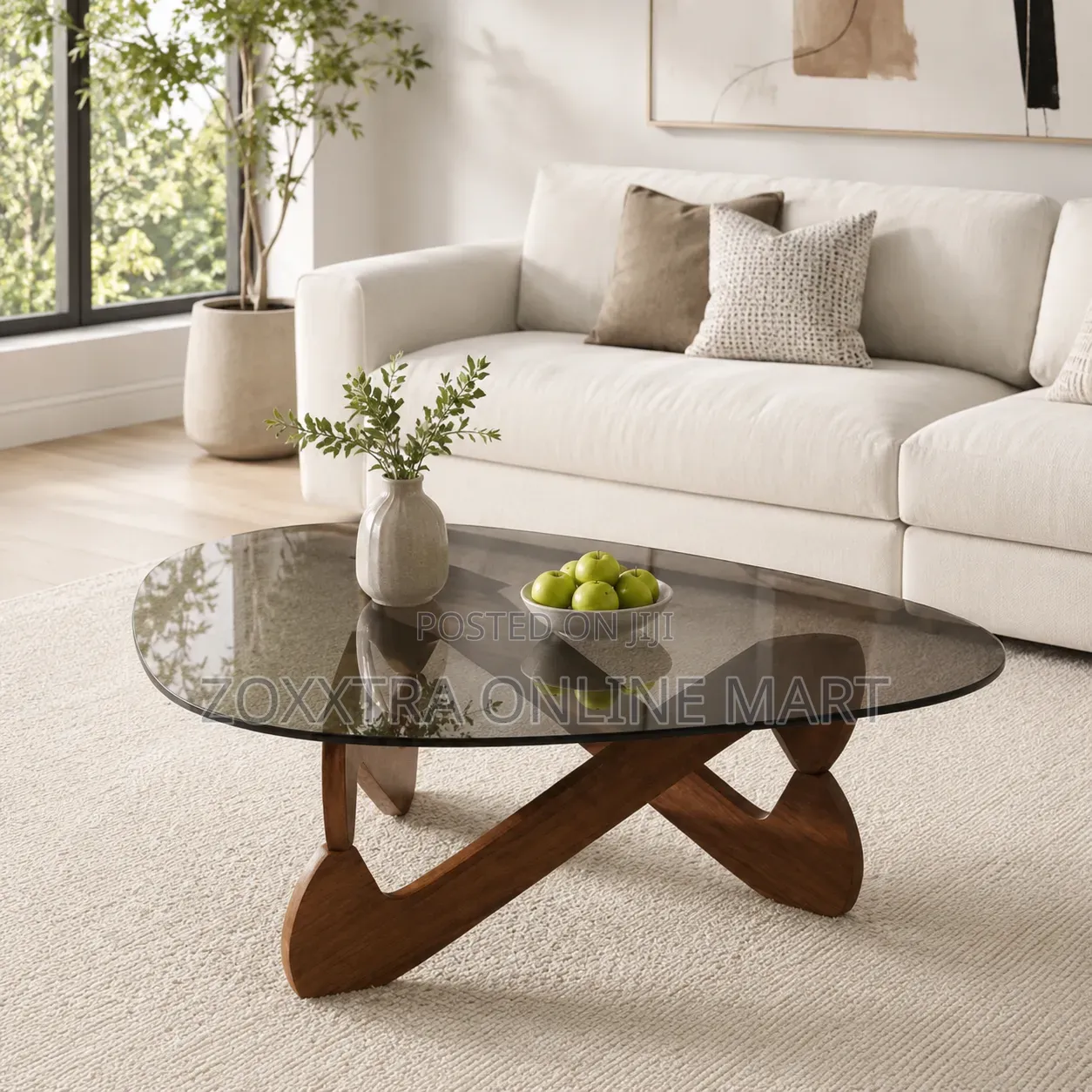 Modern Brown Glass Coffee Table