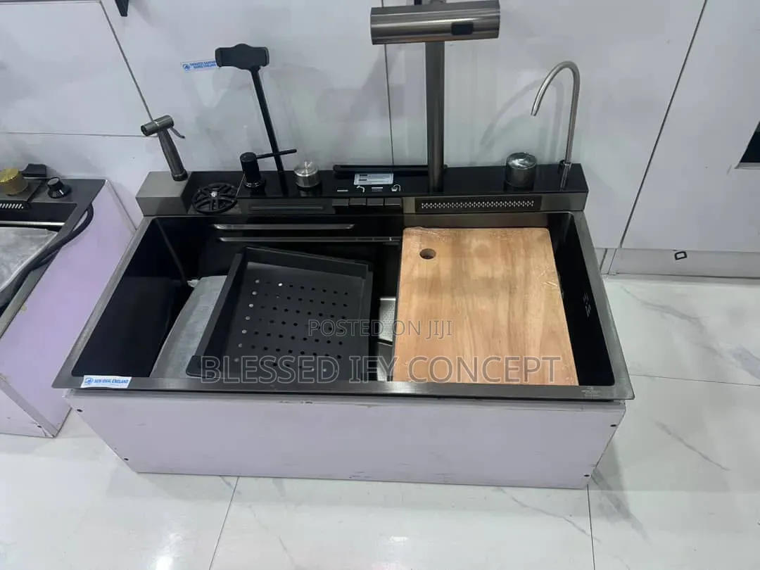 High Quality Digital Piano Kitchen Sink Black, Complete Set
