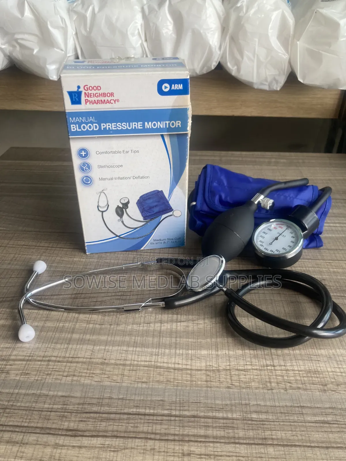 Blood Pressure (Bp) Monitor With Sphygmomanometer Stethoscope