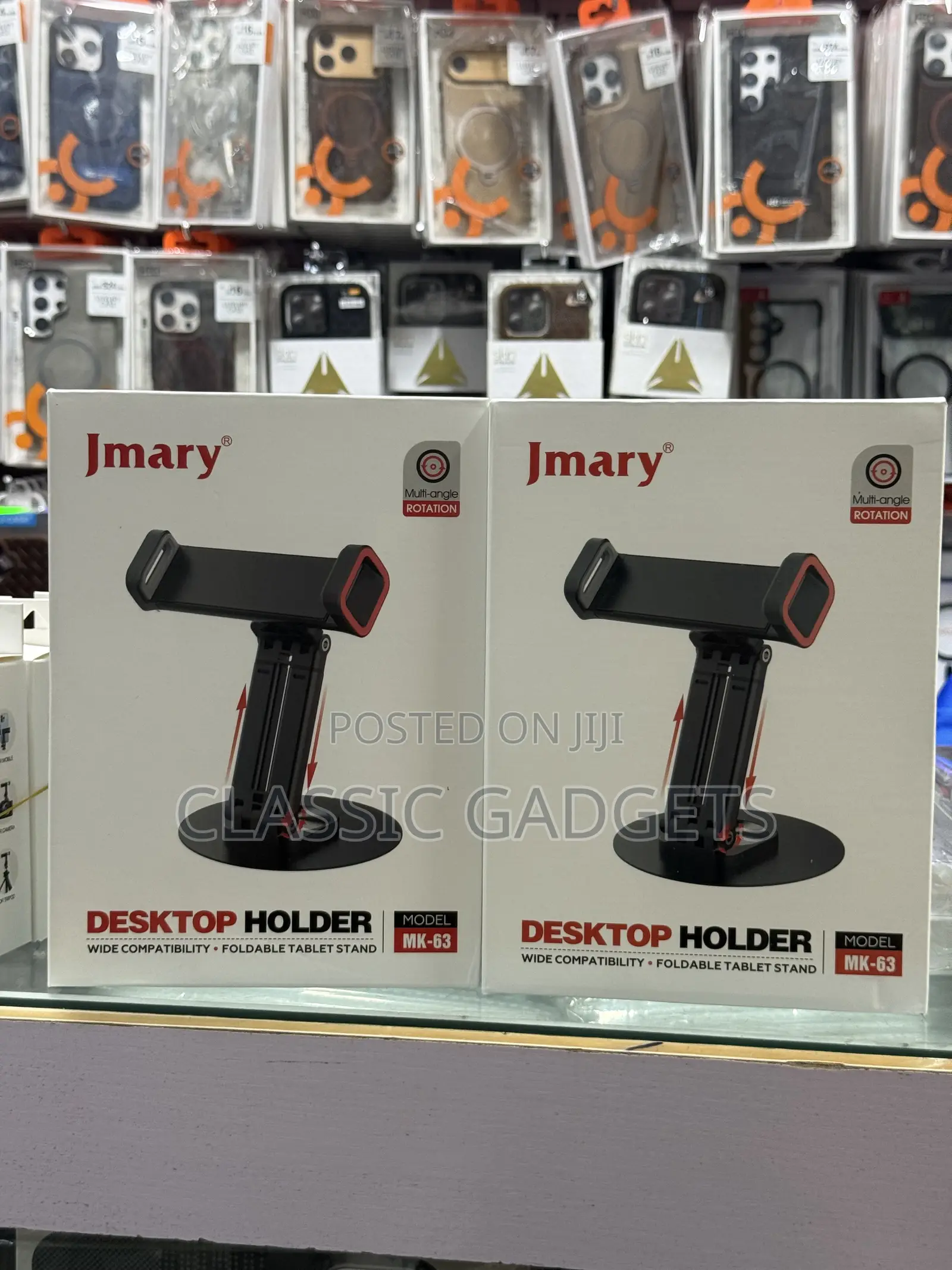Jmary Mk-63 Desktop Tablet/Phone Holder With 360 Degree Rotating Base
