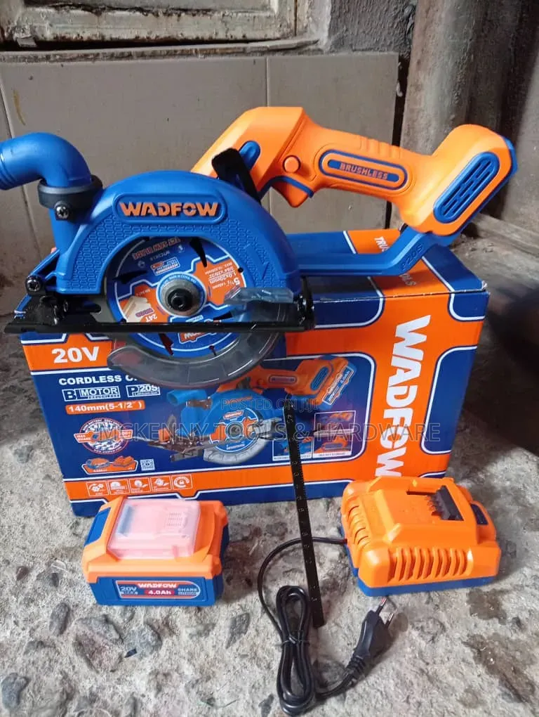 Wadfow 20v Cordless Circular Saw Kit - 4.0ah Brushless (Brand New)