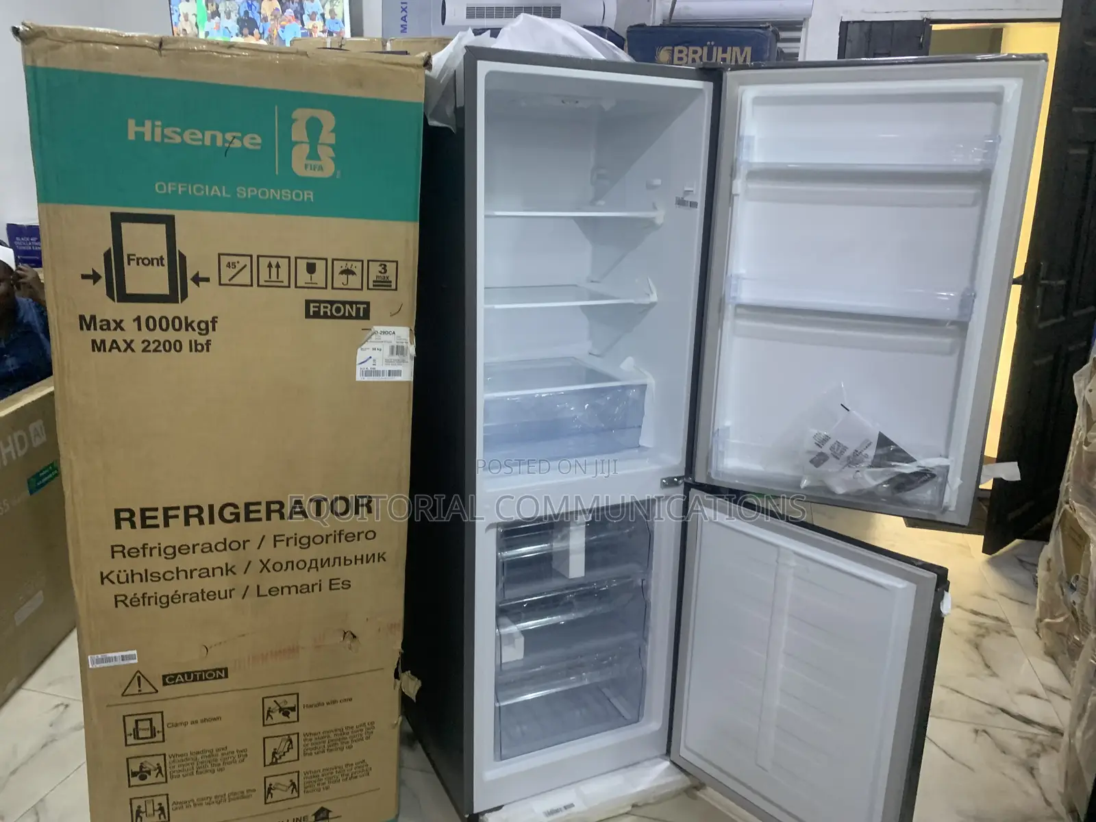 Hisense Rd-29dca 225l Double Door No Frost Refrigerator With Bottom Fr