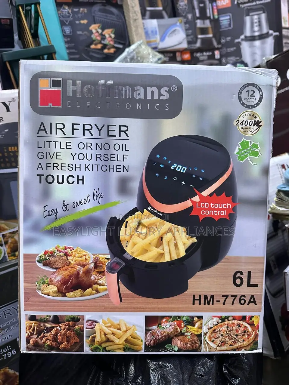 Hoffsman Hm-776a 6l Digital Air Fryer With Inbuilt Mesh Cup