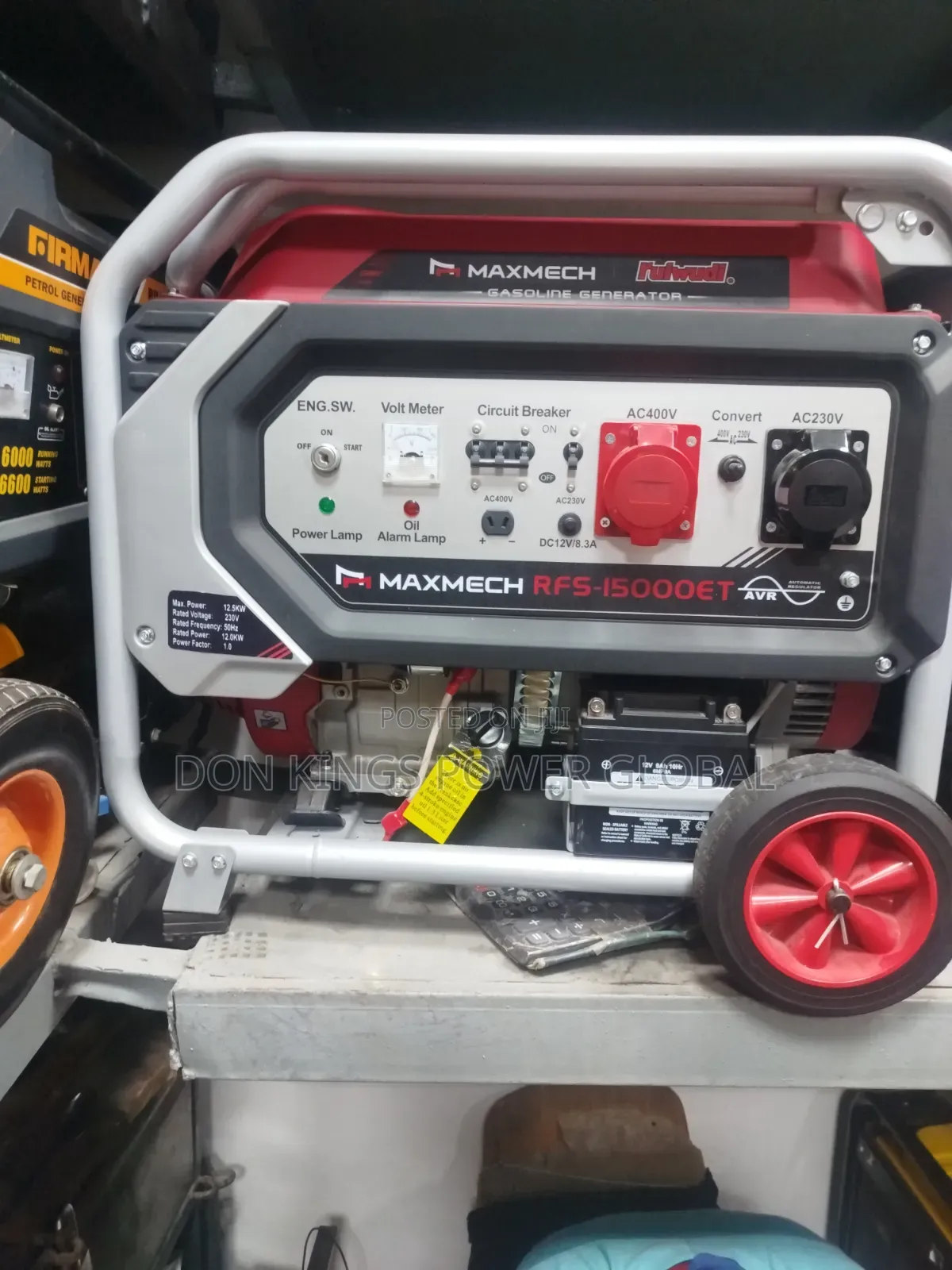 Maxmech RFS 15000et 12.0kva Heavy-Duty Generator for Home and Business